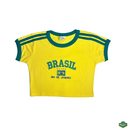 Camiseta Cropped Bordada