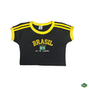 Camiseta Cropped Bordada