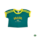 Camiseta Cropped Bordada