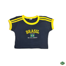 Camiseta Cropped Bordada